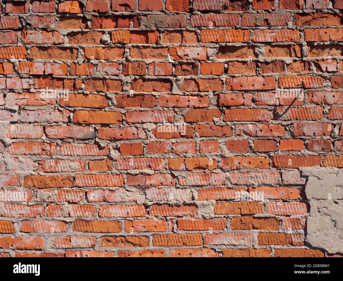 Red brick wall background texture Stock Photo