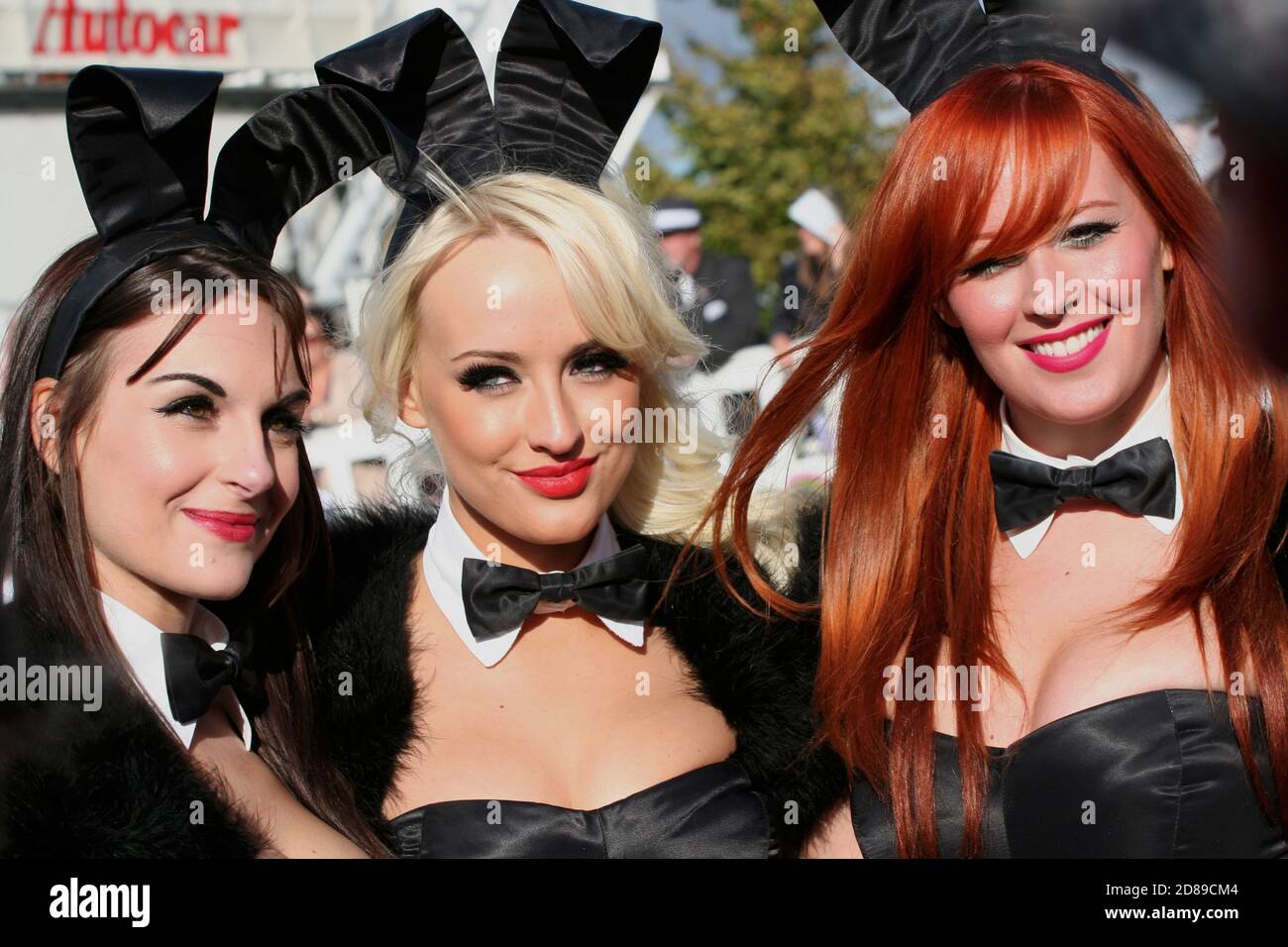 Playboy Bunnies at 2011 Goodwood Revival Stock Photo