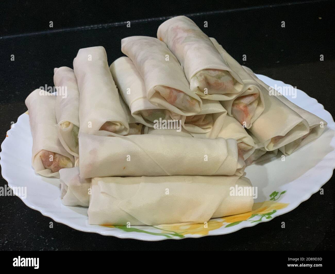 Spring Rolls Stock Photo