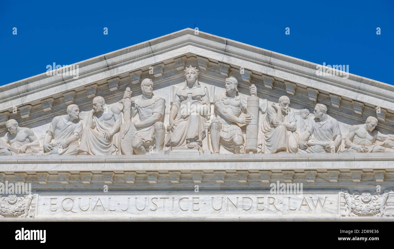 Cass Gilbert's neoclassical US Supreme Court in Washington DC Stock Photo