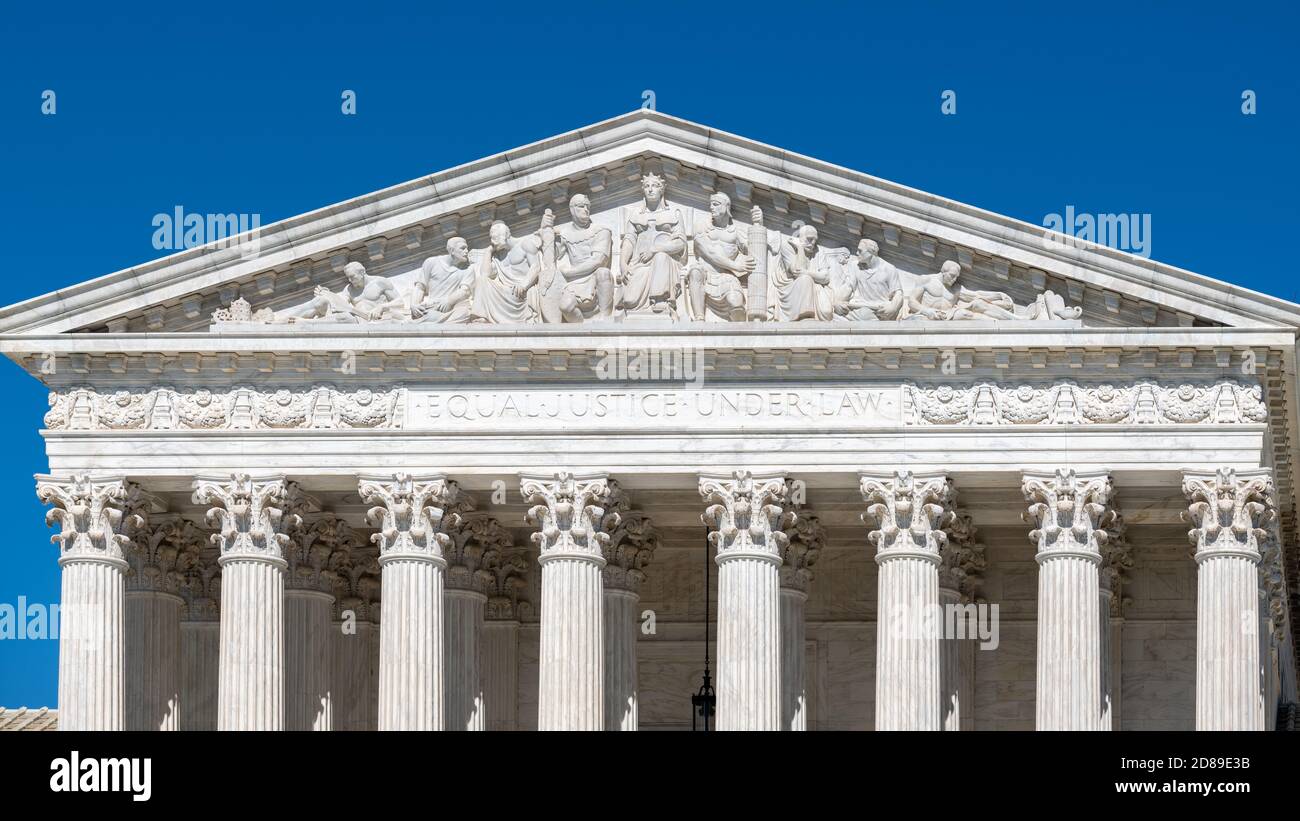Cass Gilbert's neoclassical US Supreme Court in Washington DC Stock Photo