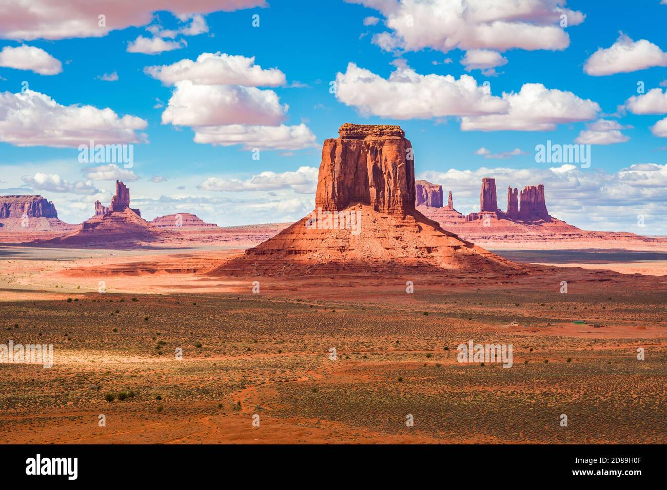 Big red rocks of Monument Valley. Navajo Tribal Park landscape, USA ...