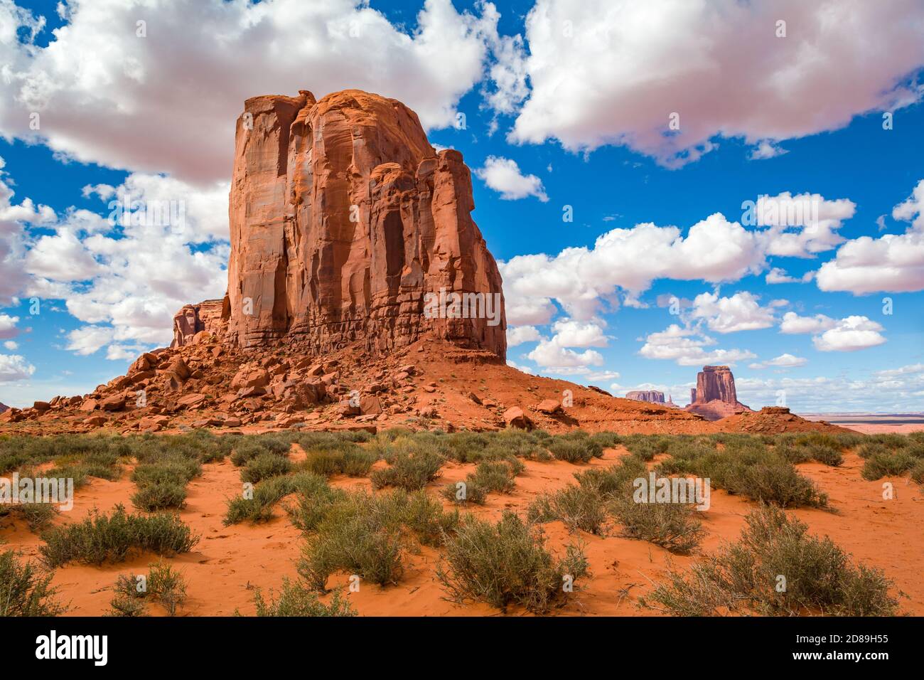 Big red rocks of Monument Valley. Navajo Tribal Park landscape, USA Stock Photo