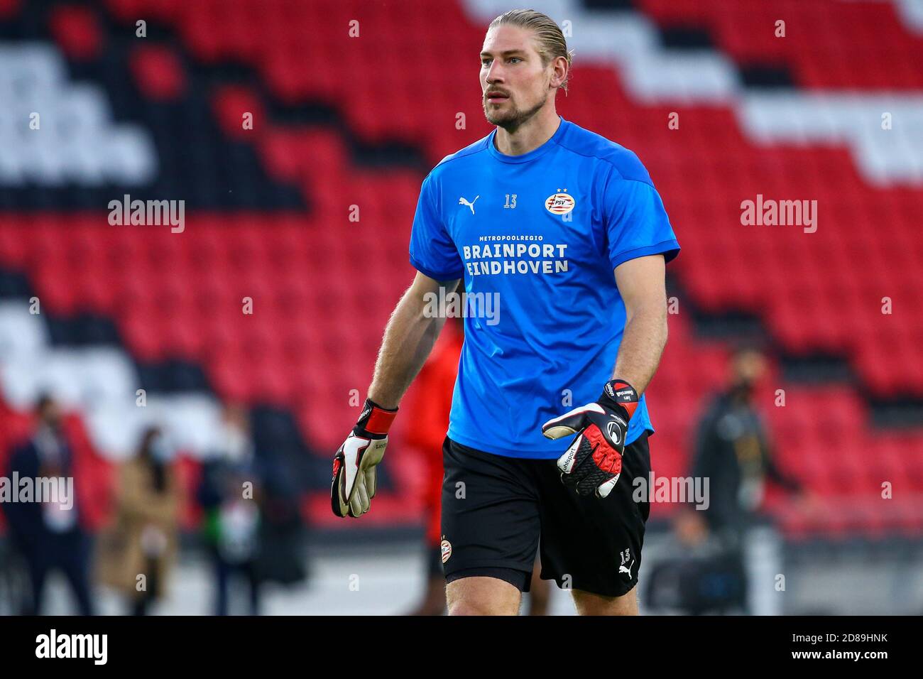 Goalkeeper Lars Unnerstall of PSV Eindhoven during warm up before the UEFA Europa League, Group Stage, Group E football match between PSV Eindhoven  C Stock Photo
