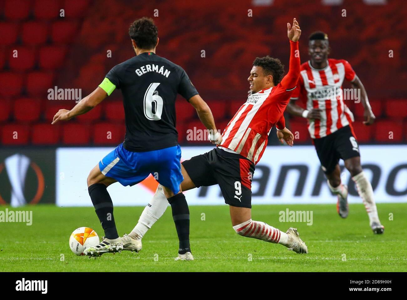 German of Granada, Donyell Malen of PSV Eindhoven during the UEFA Europa League, Group Stage, Group E football match between PSV Eindhoven and Grana C Stock Photo