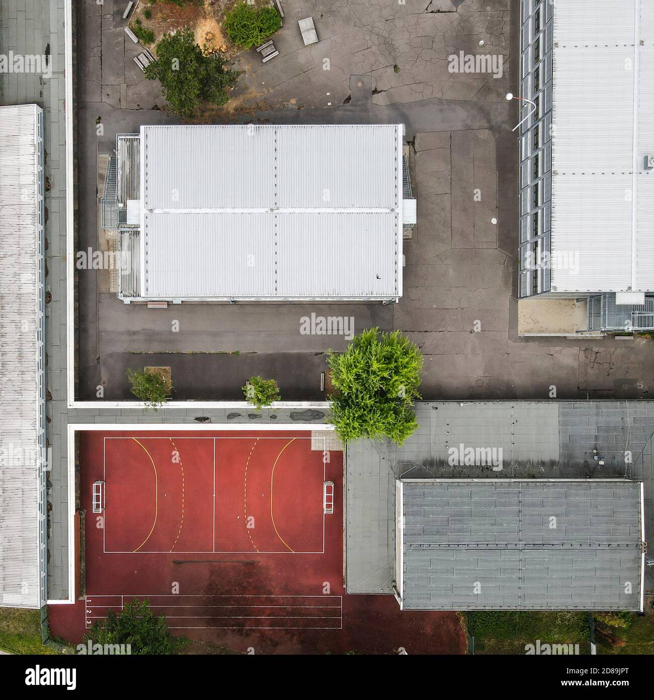 amateur pitches from above Stock Photo