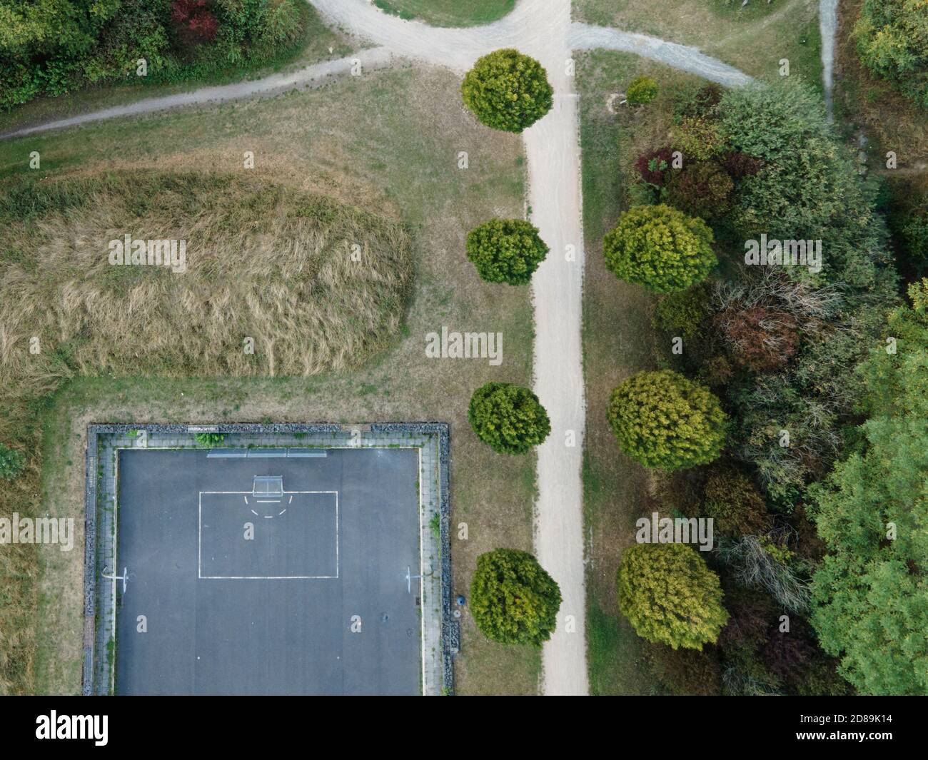amateur pitches from above Stock Photo