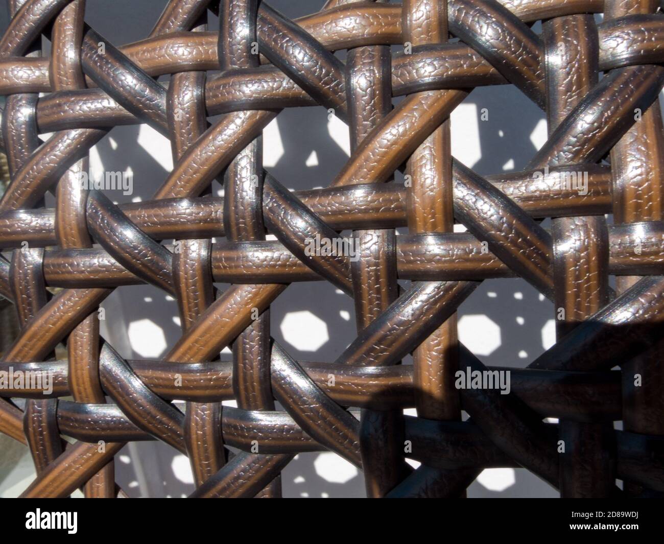 Closed up wooden wicker texture background Stock Photo