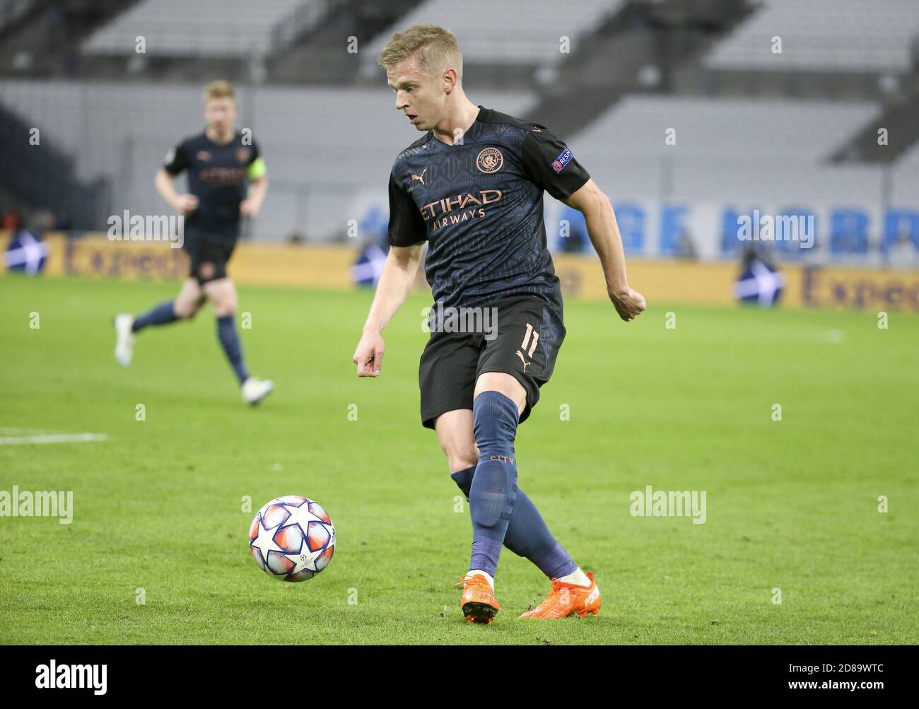 Oleksandr Zinchenko of Manchester City during the UEFA Champions League, Group Stage, Group C football match between Olympique de Marseille and Manc C Stock Photo