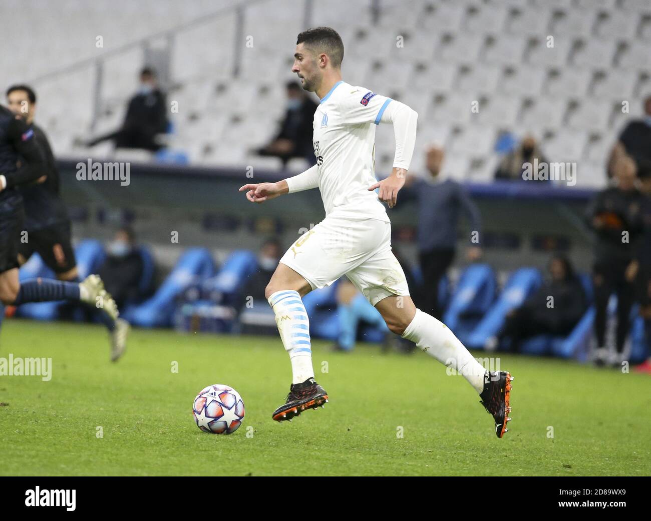 Alvaro Gonzalez of Marseille during the UEFA Champions League, Group Stage, Group C football match between Olympique de Marseille and Manchester Cit C Stock Photo
