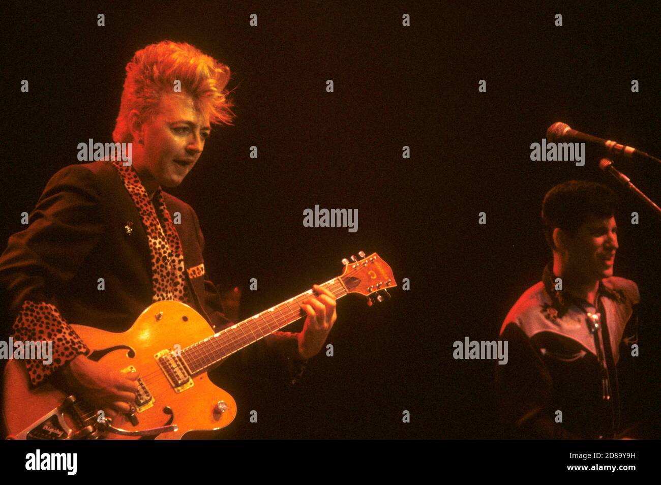 Lee Rocker Brian Setzer and Lee Rocker of the Stray Cats live at the Hammerswithh ...
