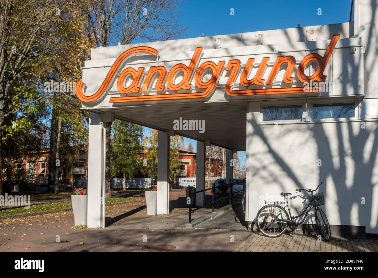 Sandgrund is a former dance restaurant that has been redevolped to an art museum displaying art by famous Swedish painter Lars Lerin. Stock Photo