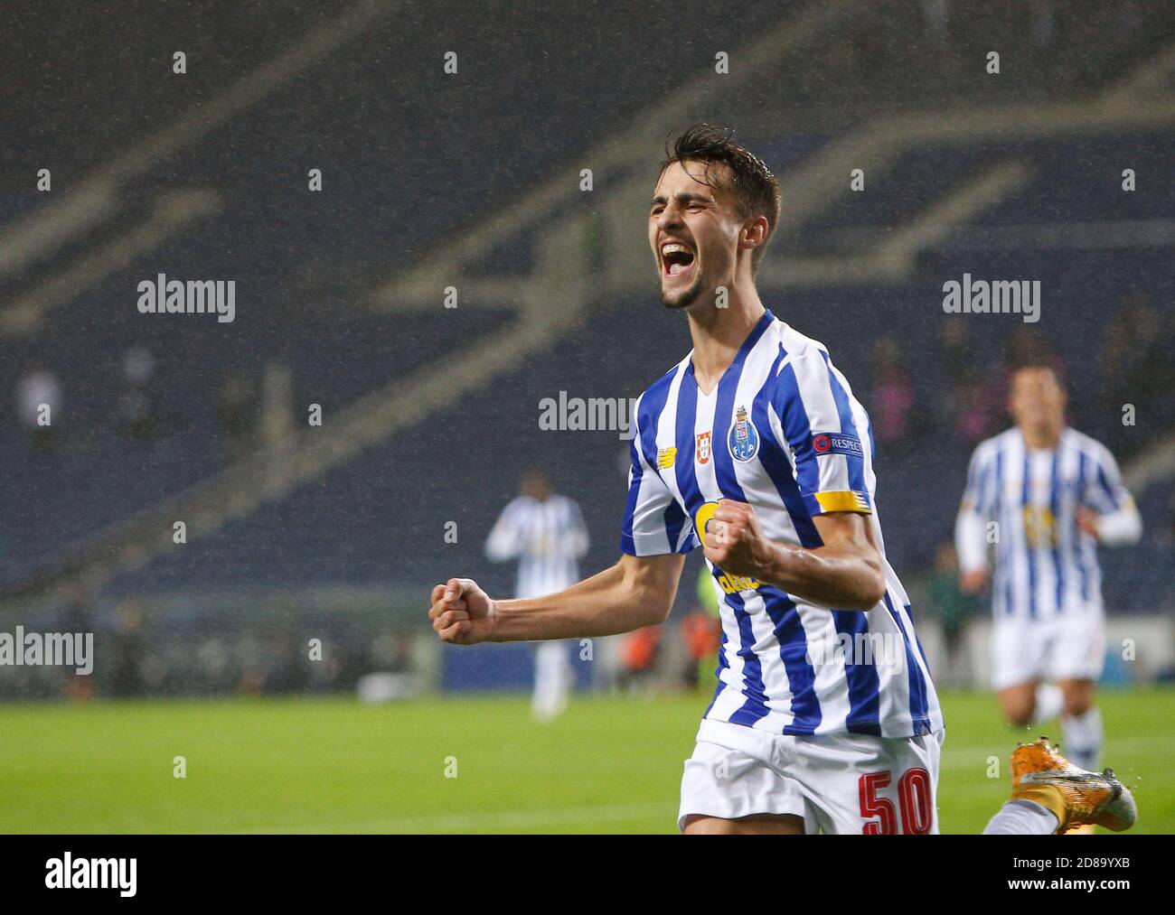 Fabio Vieira of Porto celebrates his goal during the UEFA Champions League, Group Stage, Group C football match between FC Porto and Olympiacos on O C Stock Photo