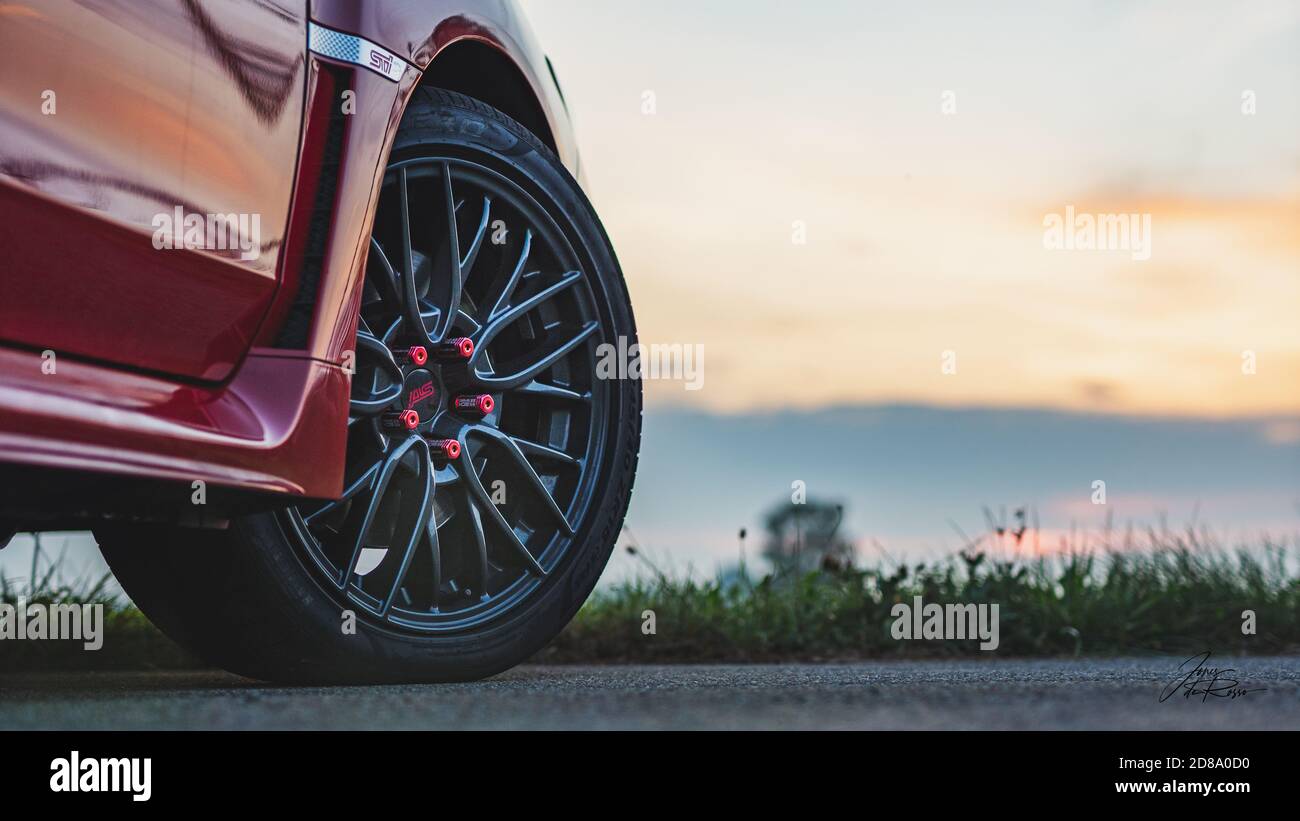 Subaru WRX STI Close UP Stock Photo