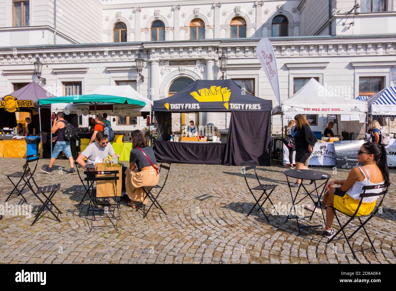 Beer festival, Holesovice market, Prague, Czech Republic Stock Photo