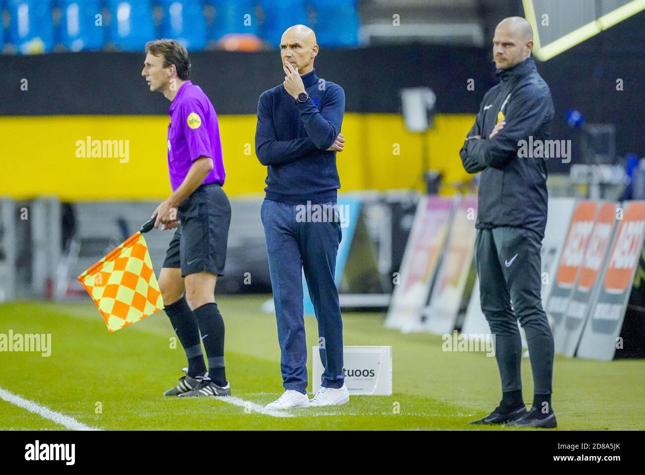 Thomas Letsch of Vitesse during the Netherlands championship Eredivisie football match between Vitesse and PSV on October 25, 2020 at Gelredome Stad C Stock Photo