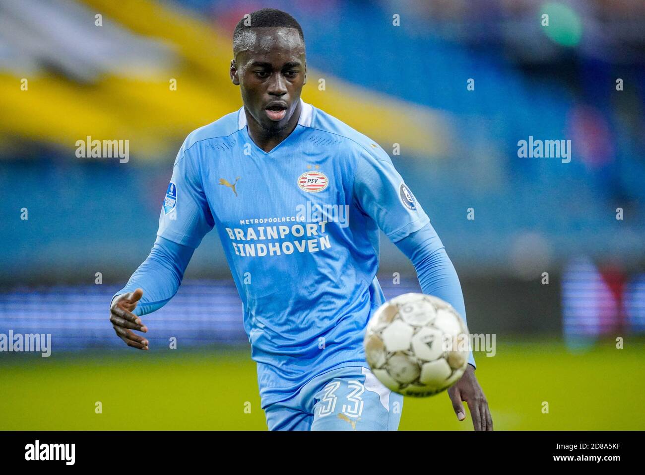 Jordan Teze of PSV during the Netherlands championship Eredivisie football match between Vitesse and PSV on October 25, 2020 at Gelredome Stadium in C Stock Photo