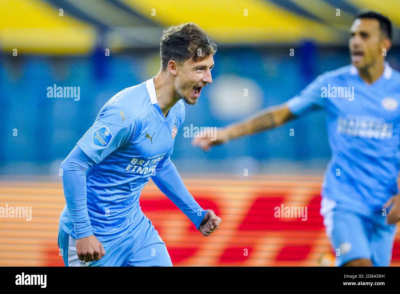 Olivier Boscagli of PSV celebrating his goal during the Netherlands championship Eredivisie football match between Vitesse and PSV on October 25, 20 C Stock Photo