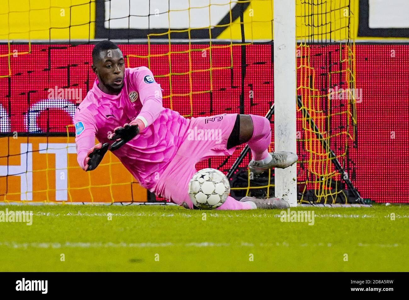 Yvon Mvogo of PSV during the Netherlands championship Eredivisie football match between Vitesse and PSV on October 25, 2020 at Gelredome Stadium in  C Stock Photo