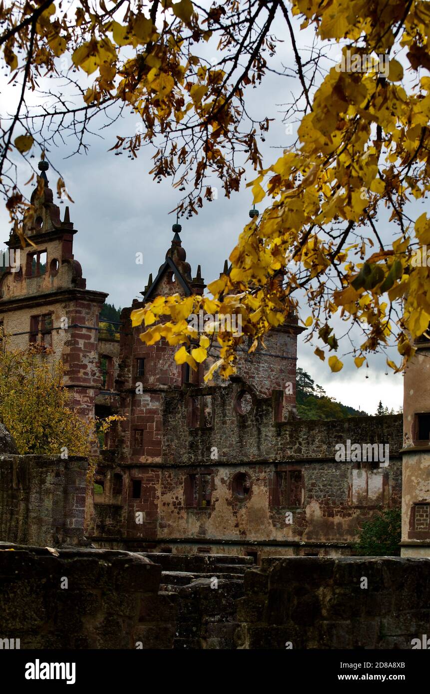 hirsau monastery walls in autumn Stock Photo