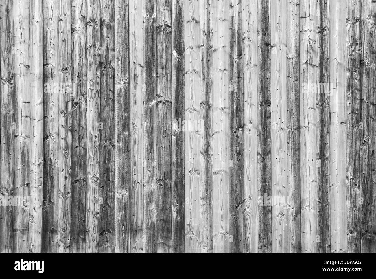 White grey wooden planks background. Weathered wood texture Stock Photo