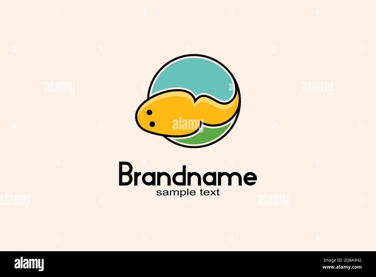Tadpole design concept, Environmental logo. Stock Vector