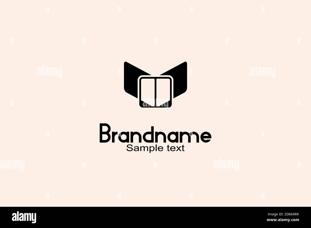 Bookstore logo design concept template. Stock Vector