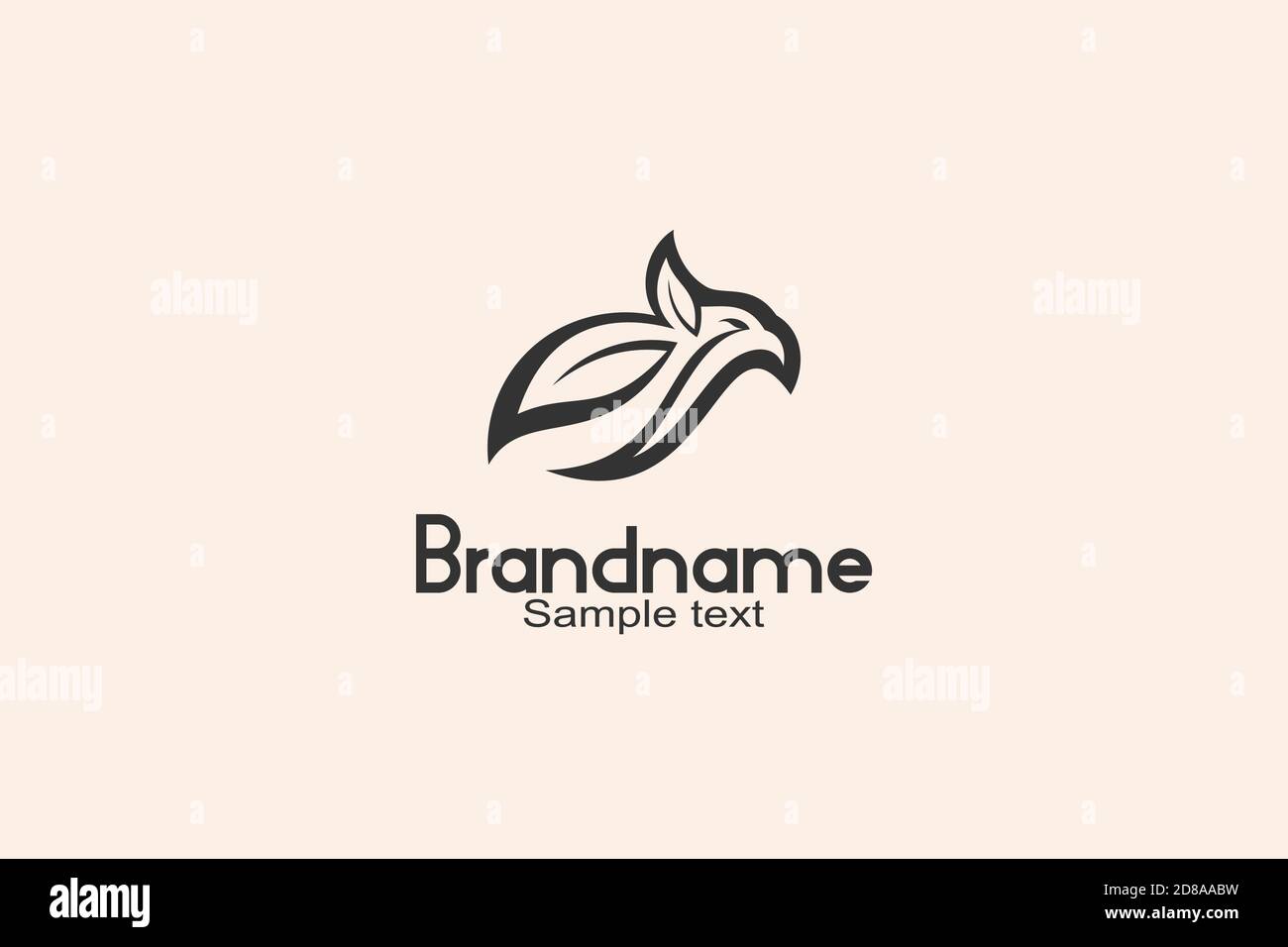 Abstract leaf bird logo design concept Stock Vector