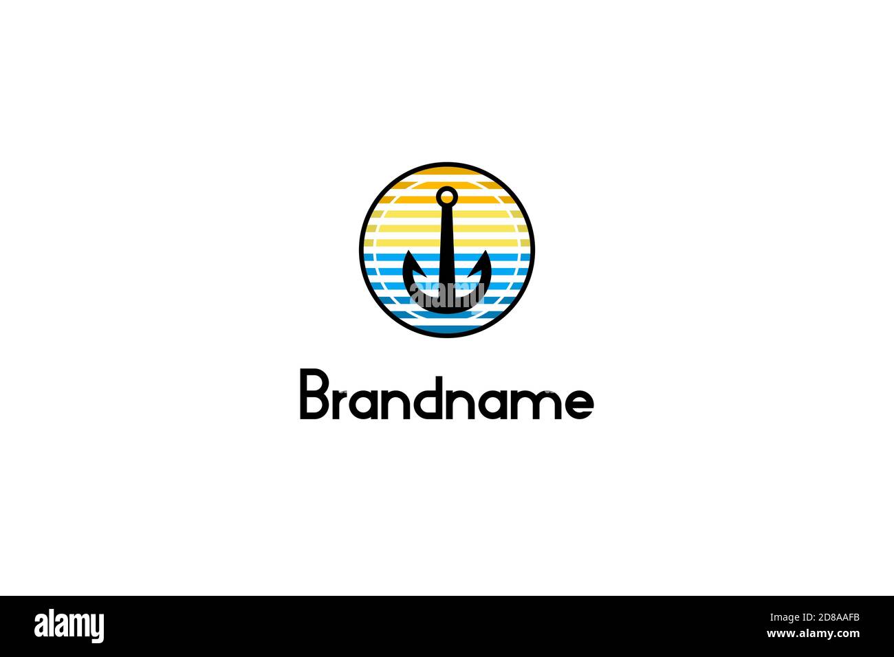Anchor Logo Design Concept Template. Stock Vector