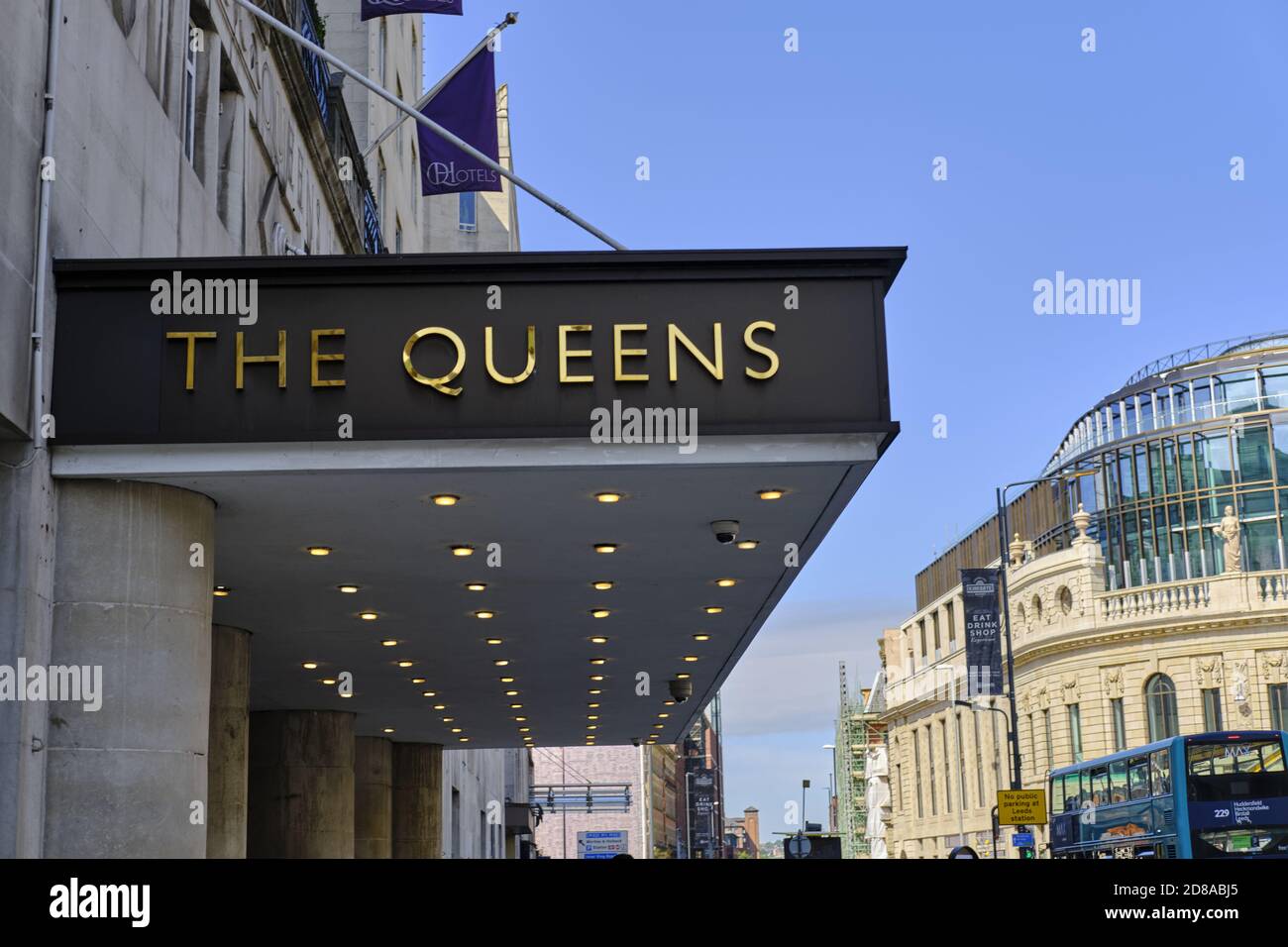LEEDS, UNITED KINGDOM Aug 08, 2020 The queens hotel in leeds city centre with the new