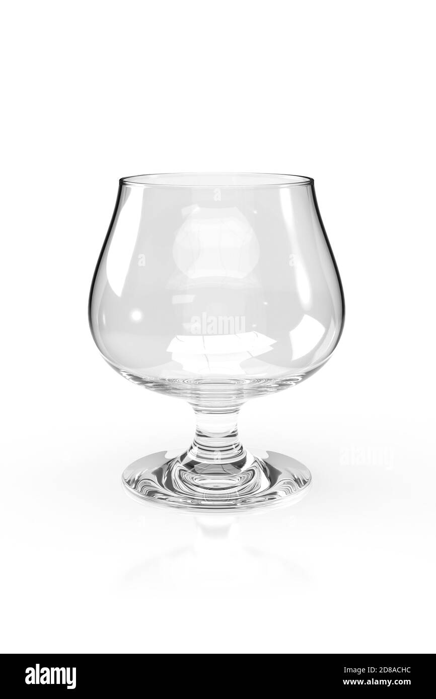 Cognac glass isolated on white background 3d render Stock Photo Alamy