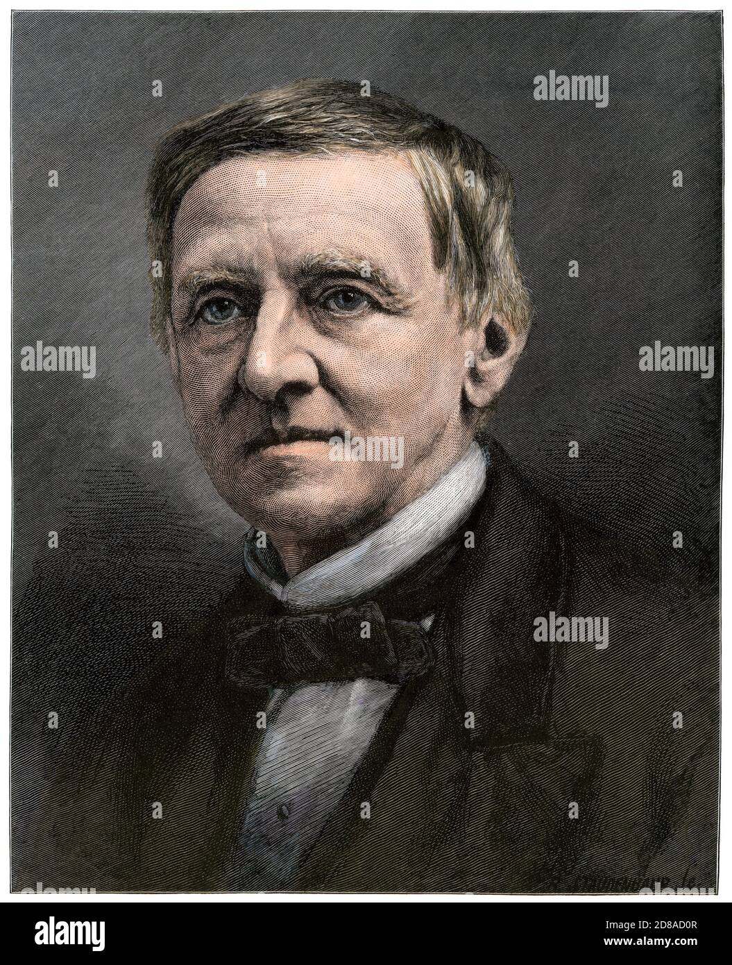 Samuel J. Tilden, Democrat presidential candidate, 1876. Hand-colored woodcut Stock Photo