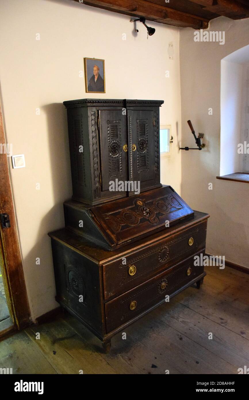 Interior of the Historic Houses of the Fuggerei in Augsburg, Bavaria