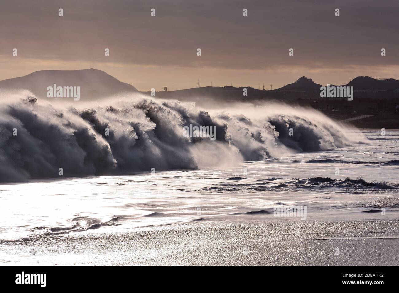 Large Waves Breaking on the Coast Stock Photo - Alamy