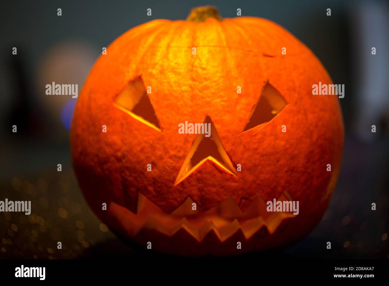 Halloween carved pumpkin Stock Photo - Alamy