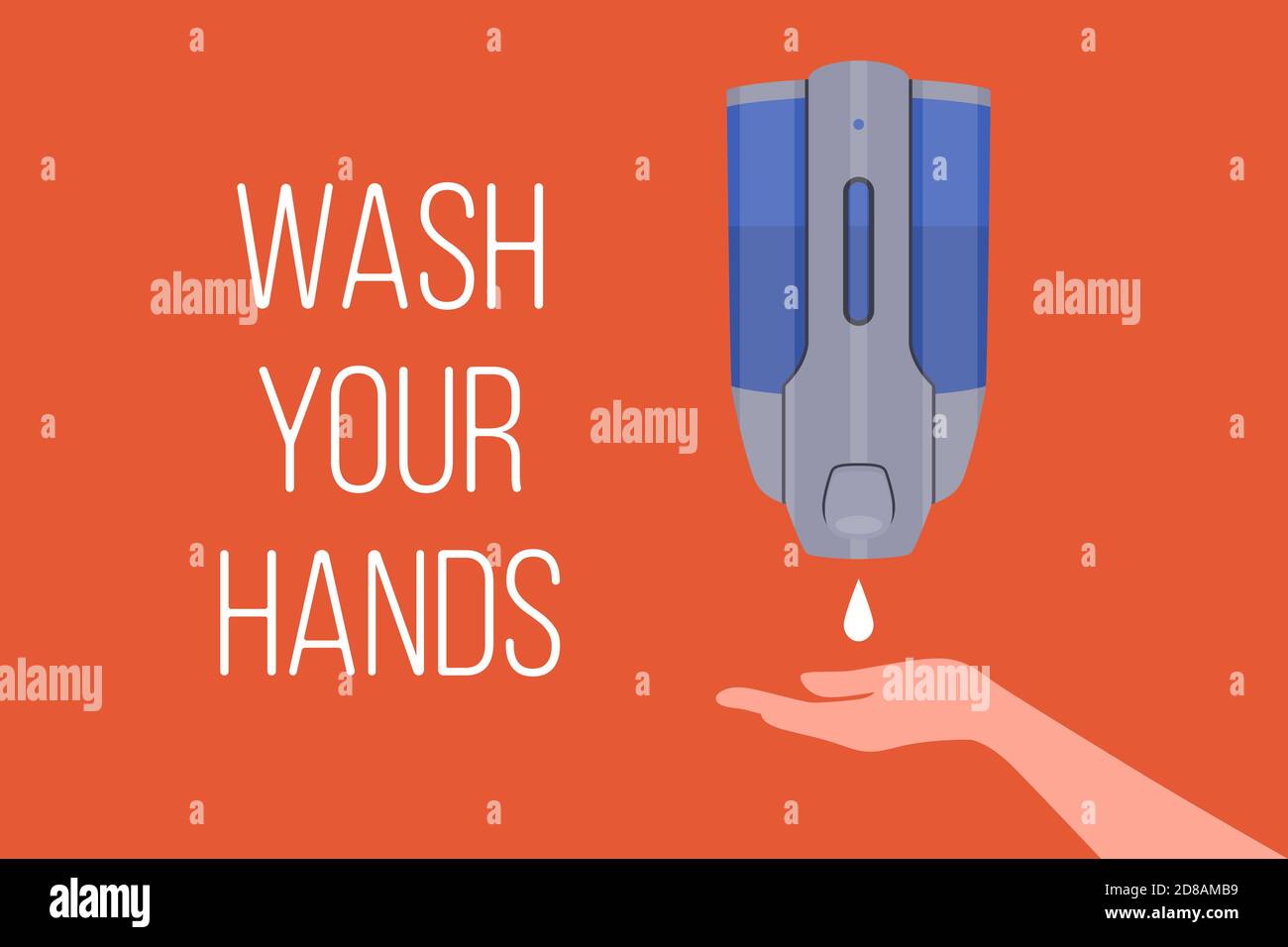 Vector Background. Pump Hand Wash. Hand and Sanitizer in Flat Style