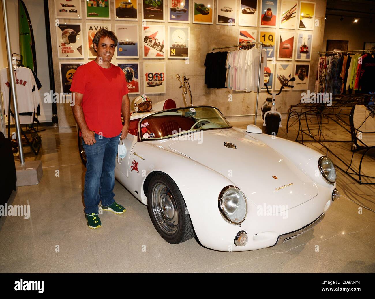 Miami, FL, USA. 27th Oct, 2020. Juan Pablo Montoya poses during the AIS Racing Simulator event at the Arsenale on October 27, 2020 in Miami Florida. Credit: Mpi04/Media Punch/Alamy Live News Stock Photo