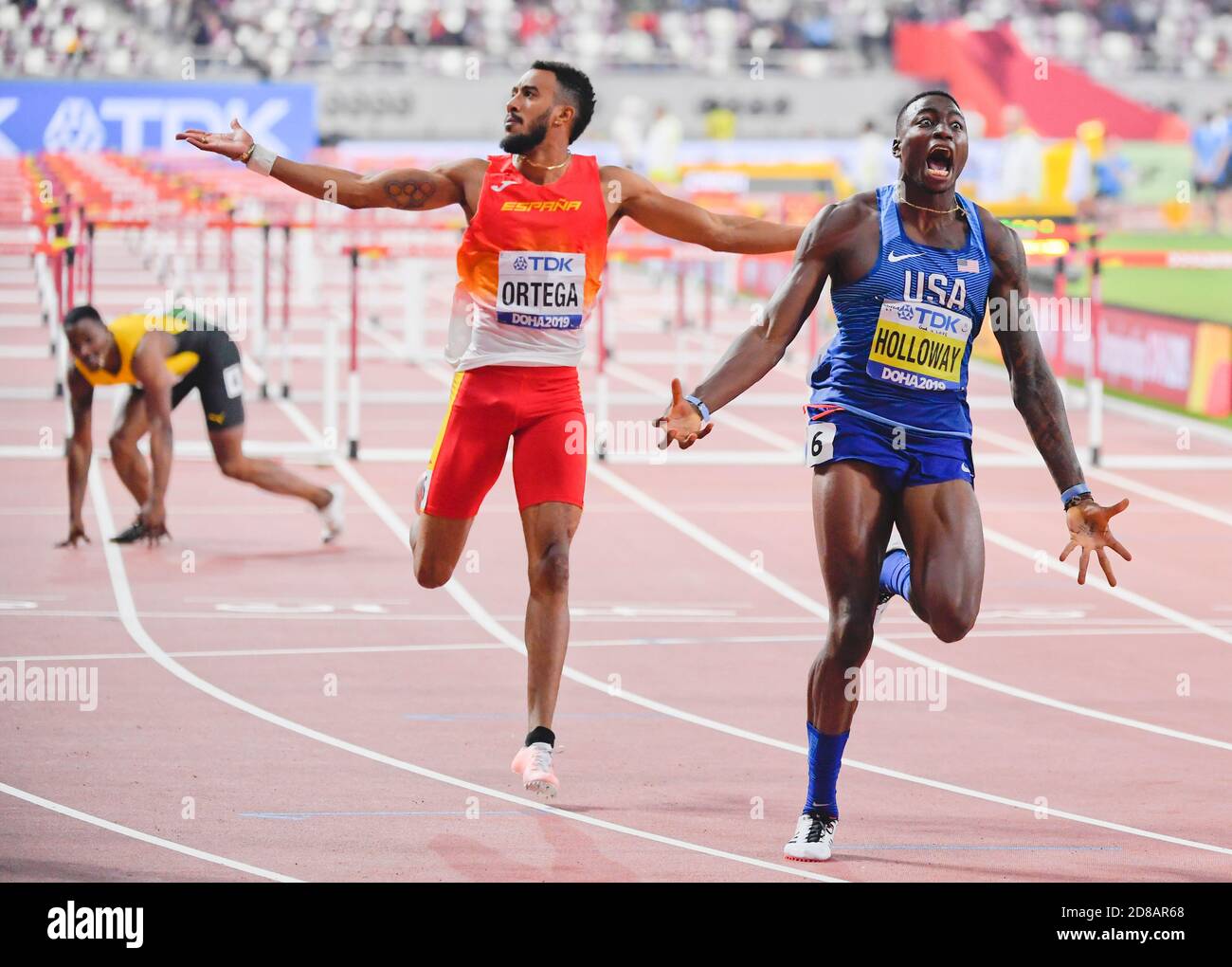 Grant Holloway (USA), 110 metres hurdles Gold Medal. IAAF World