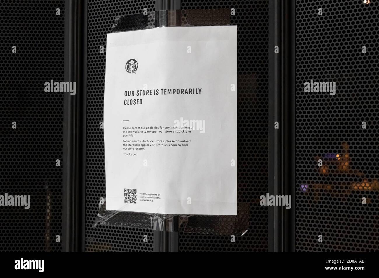 Nanaimo, Canada September 30,2020 View of sign "Our store in