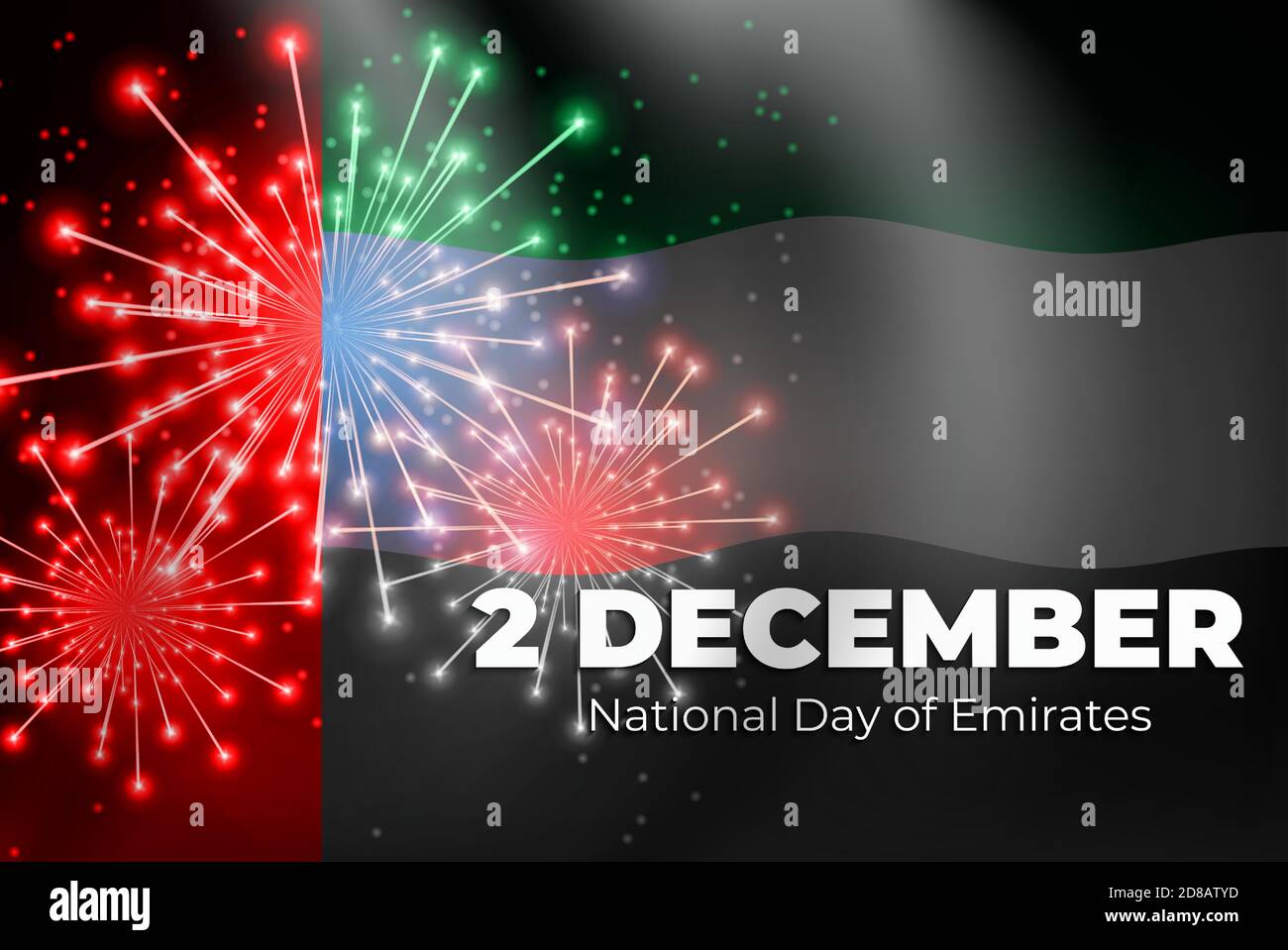 National Day of Emirates 2 December Holiday Background. Vector Illustration EPS10 Stock Vector