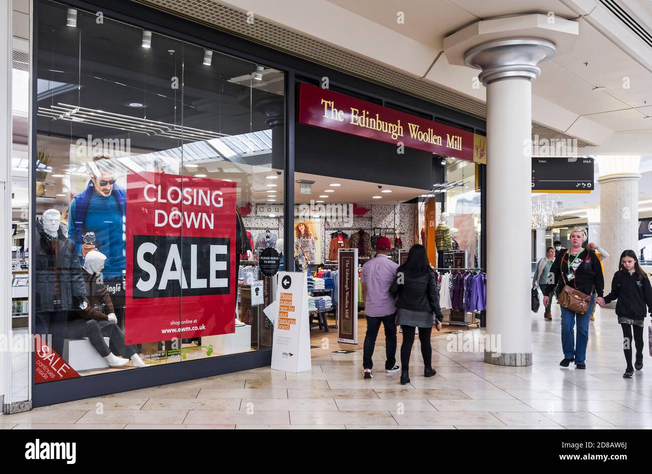 Edinburgh Woollen Mill store at the Gateshead Metrocentre with closing
