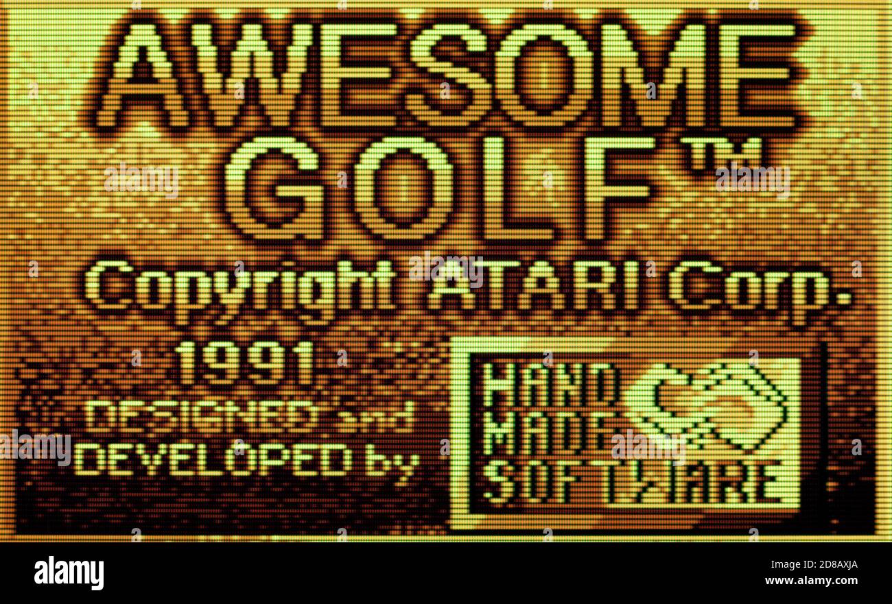 Awesome Golf - Atari Lynx Videogame - Editorial use only Stock Photo