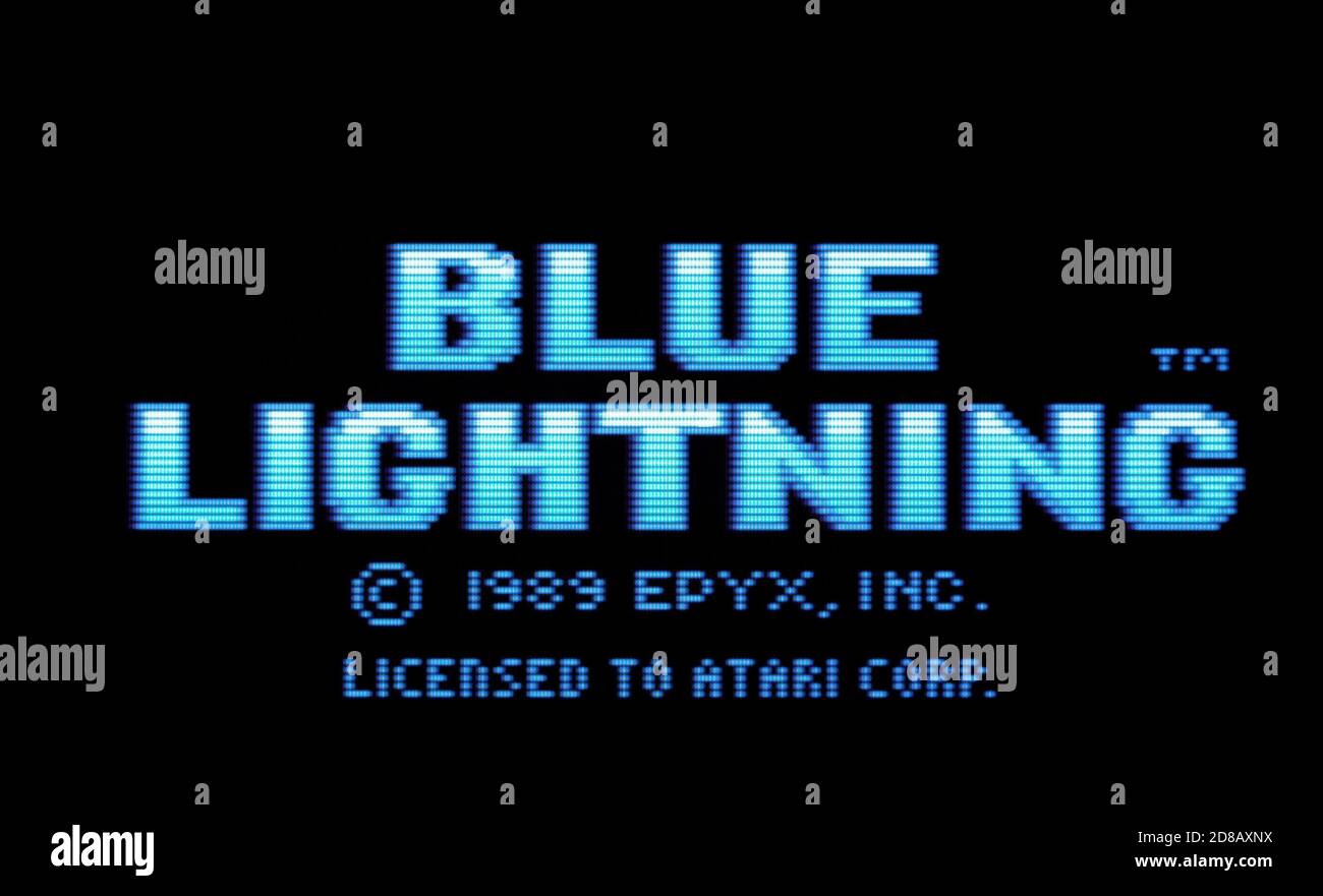 Blue Lightning - Atari Lynx Videogame - Editorial use only Stock Photo