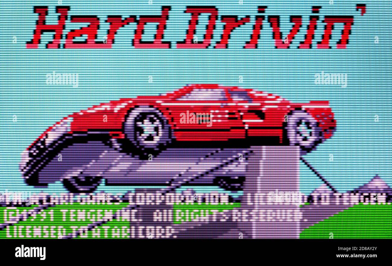 Hard Drivin' - Atari Lynx Videogame - Editorial use only Stock Photo