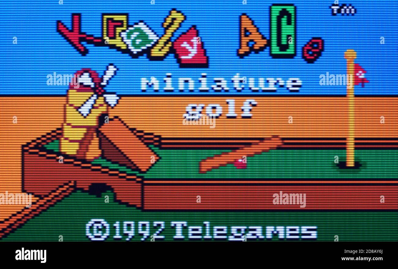Krazy Ace Miniature Golf - Atari Lynx Videogame - Editorial use only Stock Photo