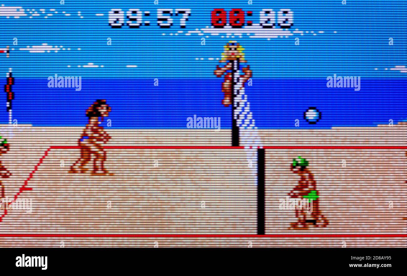 Malibu Bikini Volleyball - Atari Lynx Videogame - Editorial use only Stock Photo