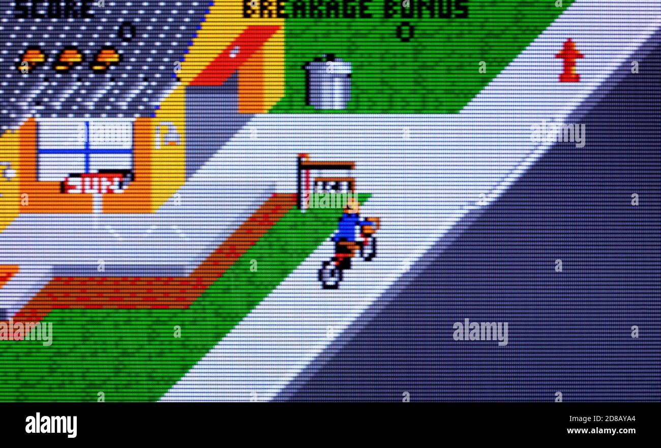 Paperboy - Atari Lynx Videogame - Editorial use only Stock Photo