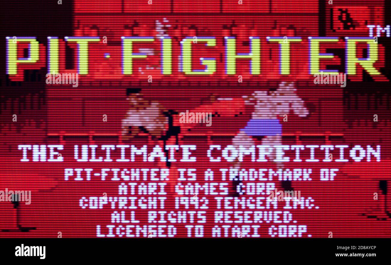 Pit Fighter - Atari Lynx Videogame - Editorial use only Stock Photo