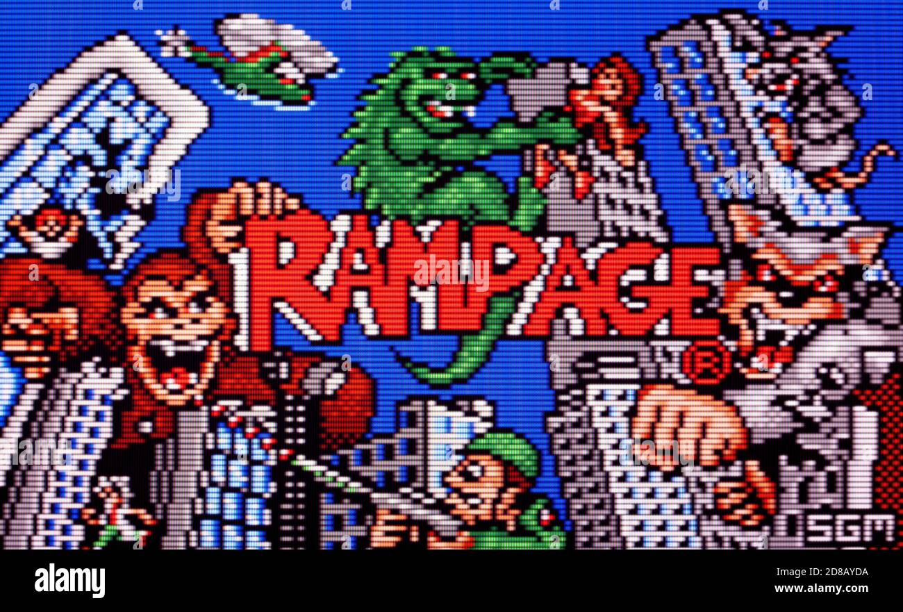 Rampage - Atari Lynx Videogame - Editorial use only Stock Photo