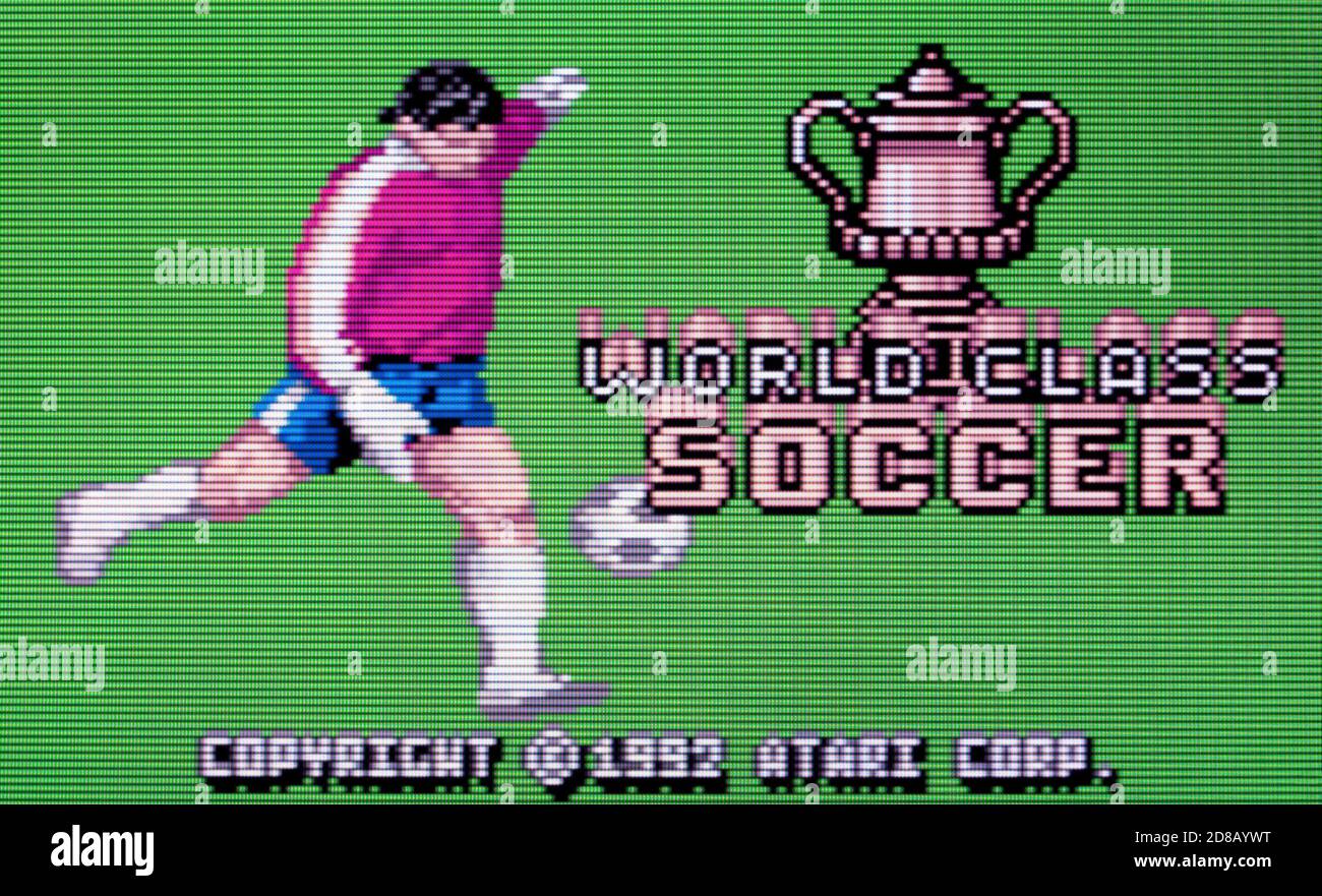 World Class Soccer - Atari Lynx Videogame - Editorial use only Stock Photo